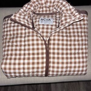 ACTA Women's Brown Gingham Jacket